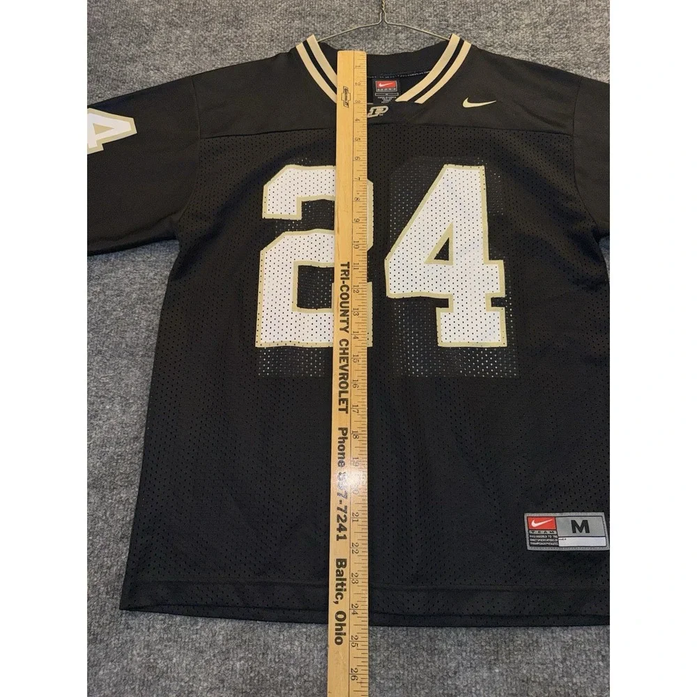 Vintage Nike Purdue Boilermakers Football Jersey #24 Size M Black NCAA